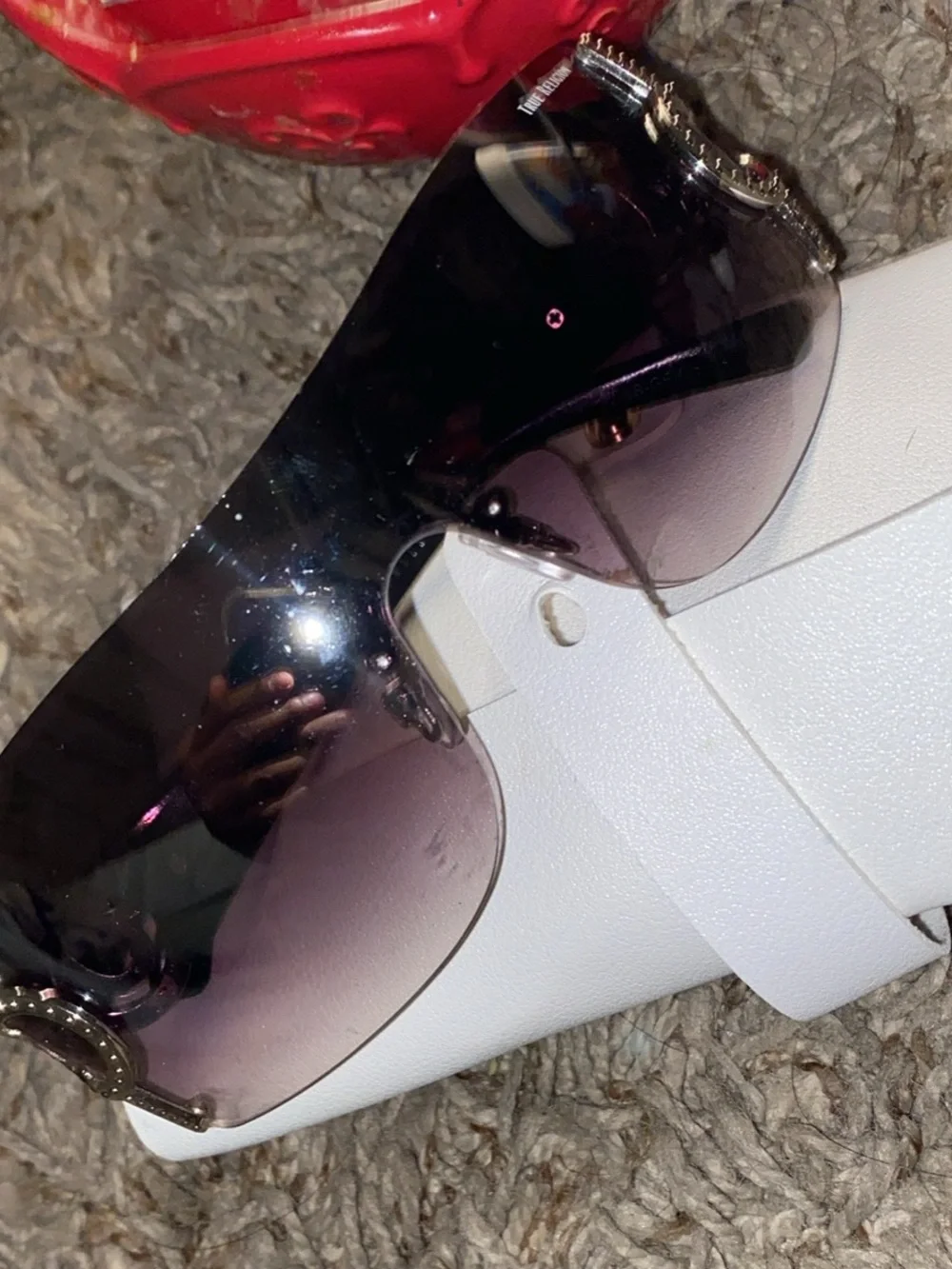 Women's Gradient Purple Rimless Sunglasses